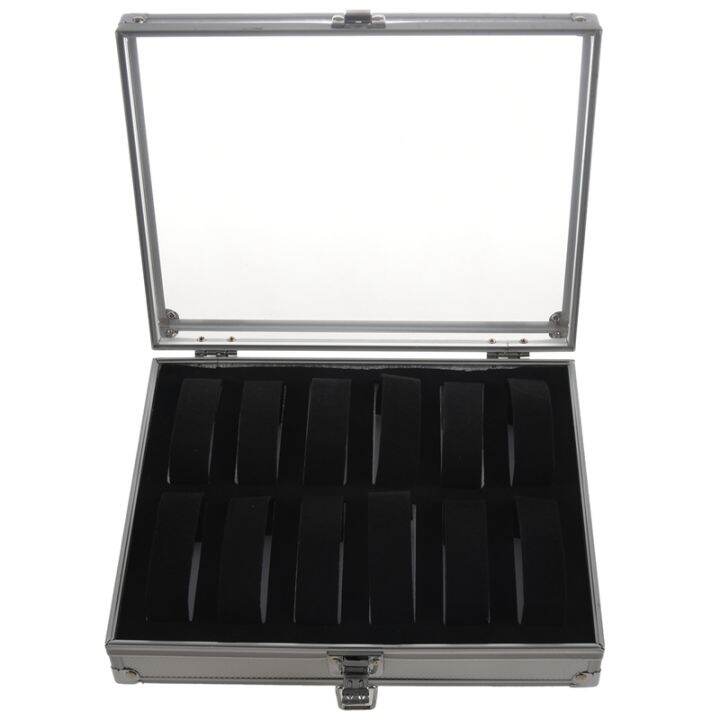 useful-aluminium-watches-box-12-grid-slots-jewelry-watches-display-storage-box-square-case-suede-inside-rectangle-watch-holder