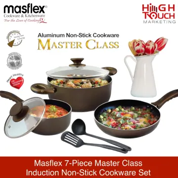 18cm Master Class Induction Saucepan with Glass Lid - Masflex