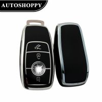 dghjsfgr New Sliver-edged TPU Car Remote Key Case Cover Shell For Mercedes Benz A C E S G Class GLC CLE CLA W177 W205 W213 W222 X167 AMG