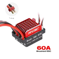 【User-friendly】 เครื่องควบคุมความเร็วไฟฟ้า ESC แปรง60A 6V/BEC 2A สำหรับ1/10 RC แทกซ์ซัส Trx6 D90 HSP Redcat 4WD Tamiya Axial SCX10 HPI