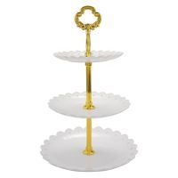 1Set Cake Stand 3 Layers Wedding Cake Plate Stand Dessert Fruits Vegetable Placed Tool Wedding Birthday Party