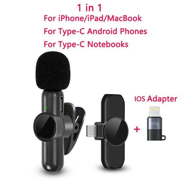 Lapel Buttonhole Wireless Bluetooth Lavalier Microphone Mini Mic For