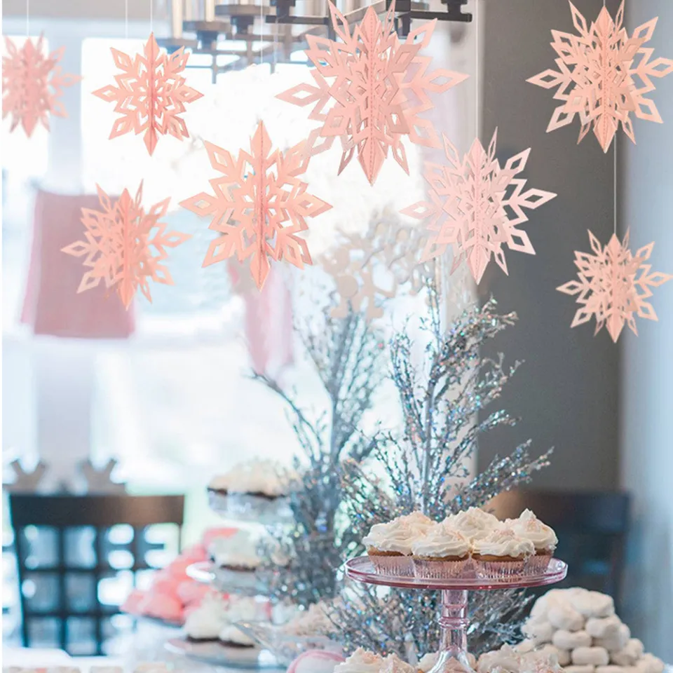 White Snowflake Table Decor