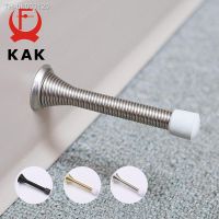 ▩◊◎ KAK 2 Pieces Door Stopper Wall Protections Anti-choc Spring Steel Door Holder Easy Installation Damper Buffer Door Stop Hardware