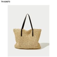 Summer straw bag female vogue of new fund of 2023 summer leisure beach woven bag large beach bag