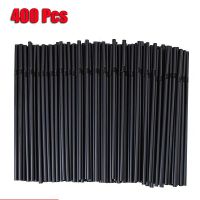 400 Pcs 5 Color Disposable Drinking Straws Plastic for Kitchen Party Juice Cocktail Supplies 21cm Long Flexible Drink Straw