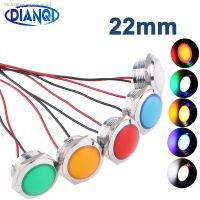 ◑ 22mm LED Metal Indicator Light Spherical Round Signal Lamp 3V 6V 12V 24V 220V Red Green White Blue Yellow LED DIY Use