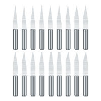 XCAN ดอกสว่านแกะสลัก PCB 30 40องศา PCB 3D,ชุดดอกกัด3.175มม. ก้านทังสเตนคาร์ไบด์ V รูปร่างแกะสลัก10ชิ้น