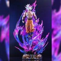 ดราก้อนบอลคุณภาพสูง Z Super Instinct Goku ของเล่นคอเล็กชั่นหุ่นโมเดล38Cm ไม่มี LED