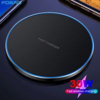 30W Wireless Charger For iPhone 14 13 12 11 Pro Xs Max Mini Xr 8 Induction Fast Wireless Charging Pad For Samsung S22 S21 S20