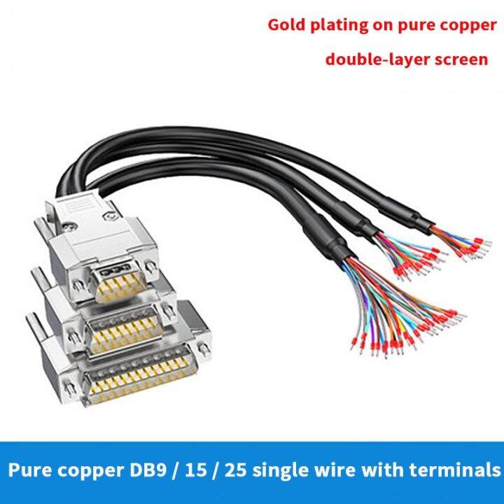 hot-dt-industrial-grade-db15-db25-connecting-solid-pin-gold-plated-male-and-female-single-wire-with-terminal