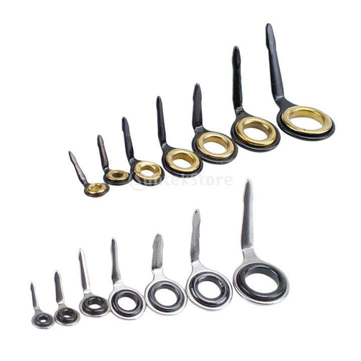 WBStar 14 Piece Single Leg Fishing Rod Ring Eye Guide Set Rod Repair Building Tools Lazada