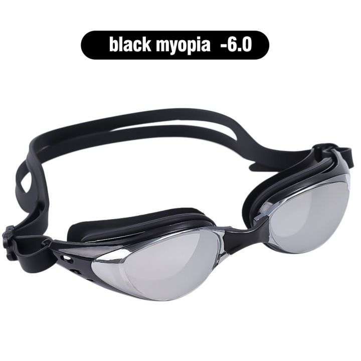 แว่นตาว่ายน้ำสายตาสั้น-1-0-9-0ป้องกันการเกิดฝ้าแว่นตาว่ายน้ำกันน้ำสายตาสั้นแว่นตาแว่นตาชุบทันสมัยใส่ได้ทั้งชายและหญิง