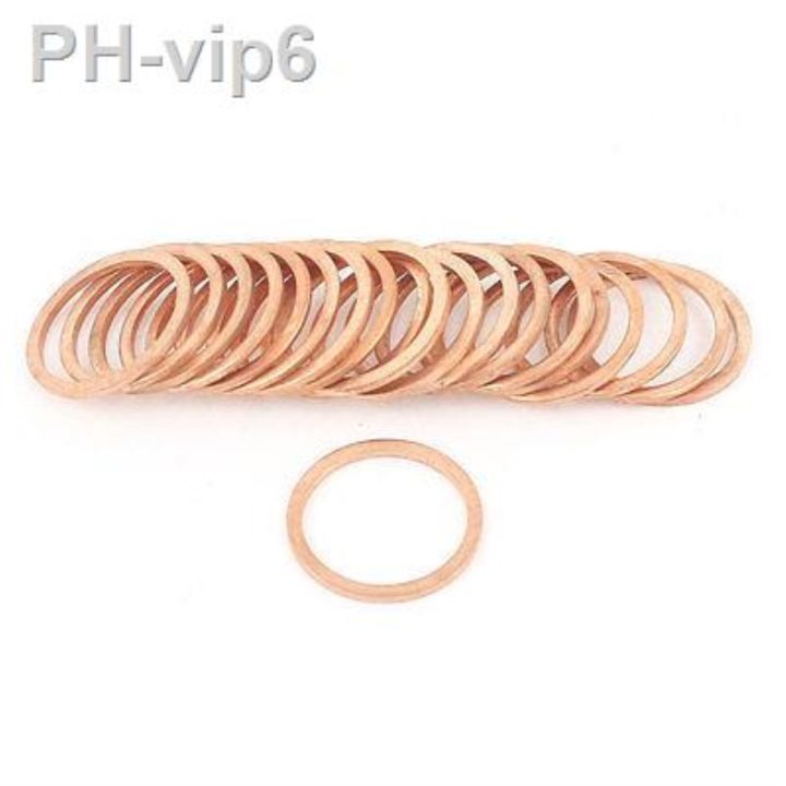 20Pcs 20x24x1.5mm Copper Flat Washer Gaskets Ring Seal Fitting for Industrial