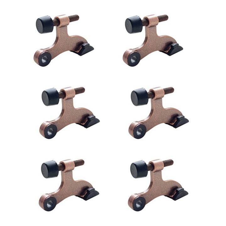 6Pcs Hinge Pin Door Stopper Adjustable Heavy Duty Hinge with Rubber