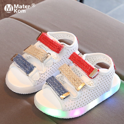 Size 21-30 Childrens Led Shoes Baby Glowing Shoes Kids Lighted Sandals Luminous Shoes for Boys Girls Sandals with Backlight