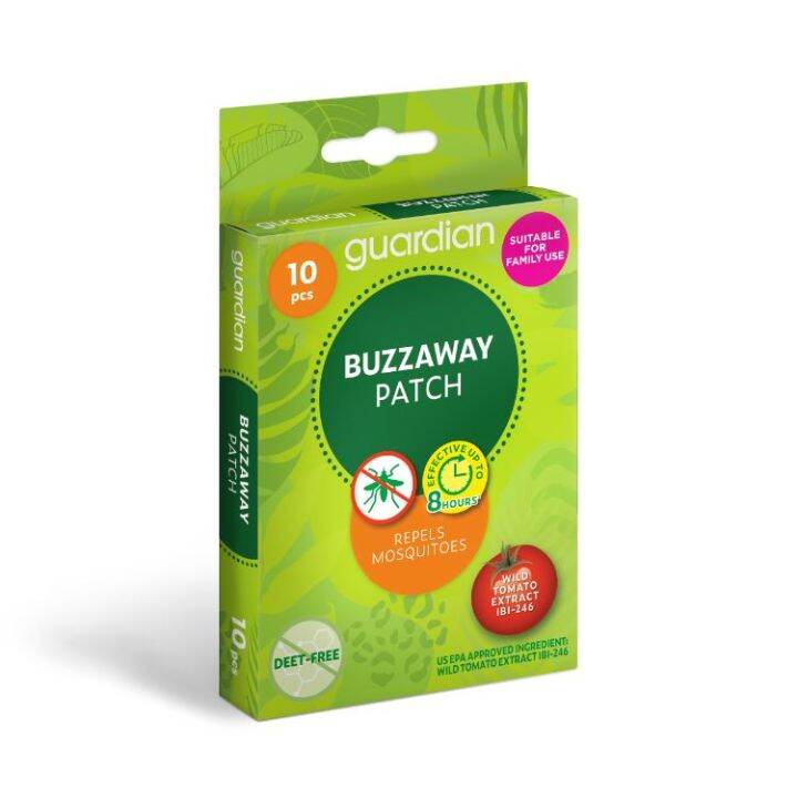 Guardian Buzzaway Patch 10's DeetFree Mosquito Repellent Patches Repel