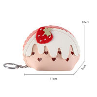 4 Color Wallets Card Holder Coin Purses Women Mini Strawberry Ice Cream Money Bag Zipper 4 Color