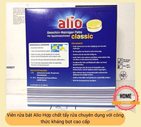 Viên rửa bát alio classic 100 viên nén dùng cho máy rửa bát. viên rửa chén - ảnh sản phẩm 3