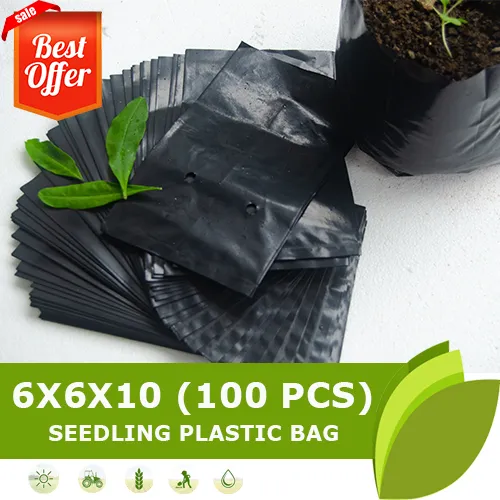 Plastic Seedling Bag 6x6x10 inches (0.003) Gusseted Lazada PH