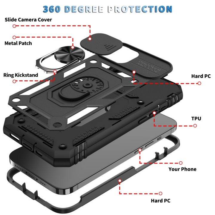 for-iphone-11-12-13-pro-max-13-mini-x-xr-xs-max-6-6s-7-8-plus-slide-lens-protector-hard-armor-360-rotation-metal-ring-stand-full-cover-phone-case-iphone-13-pro-max-เคสมือถือ-iphone-12-pro-max-เคสมือถื