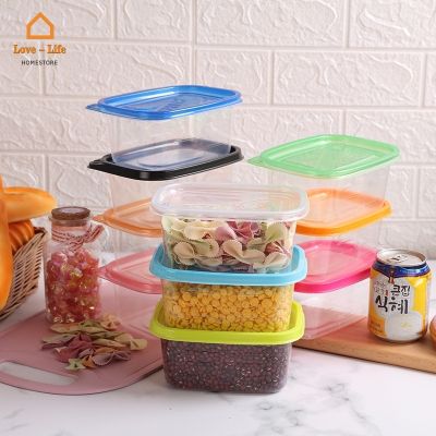 Disposable Food Packaging Box with Lid/ Transparent Plastic Fruit Cake Containers/ Round Square Plastic Takeaway Food Bowl