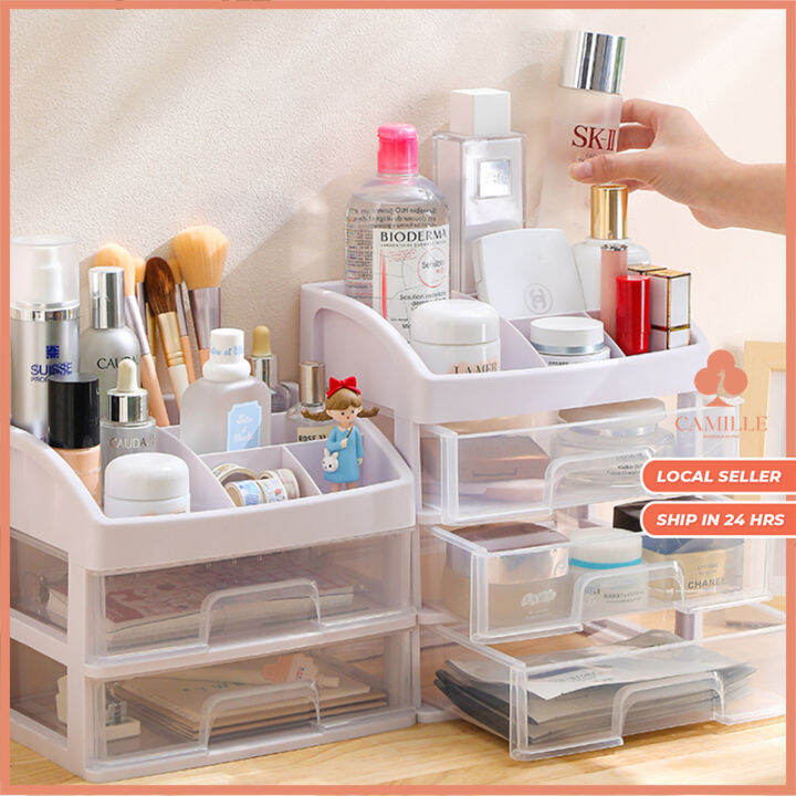【Camille】 Makeup Organizer Cosmetic organiser Skincare Organiser Makeup ...