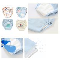 【CC】 4pcs Children Panties Washable Baby Diaper Cotton 4 Layers Gauze Breathable Reusable Toilet Training Kids