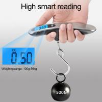 50 kg Capacity Electronic Weighting Scale Portable LCD Screen Display Hanging Scale For Home Kitchen Hängende Skala Digitale Luggage Scales