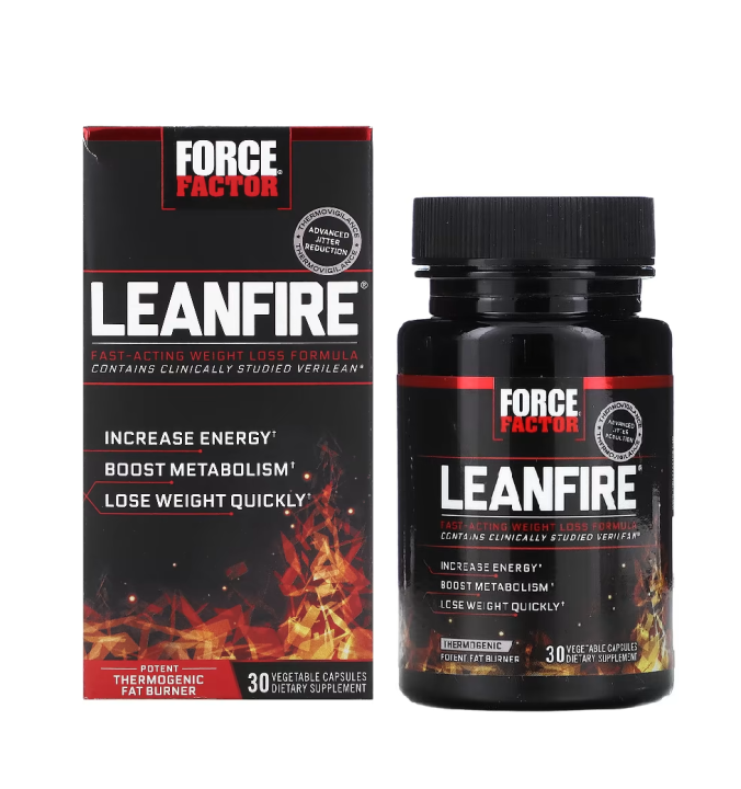 Force Factor, LeanFire, Fast-Acting Formula, 30 Vegetable Capsules ...