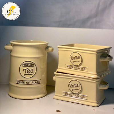 Set Butter Tea Box - ชุดเซรามิคน่ารัก เซรามิคมินิมอล ทนความร้อน แจกันเซรามิค ถ้วยชามเซรามิค