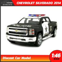 ? สินค้าขายดี ?Naynaeshop โมเดลรถตำรวจ CHEVROLET SILVERADO 2014 POLICE (Scale 1:46) โมเดลรถกระบะ model รถเหล็กตำรวจ จำลองเหมือนจริง โมเดลรถสะสม Kinsmart