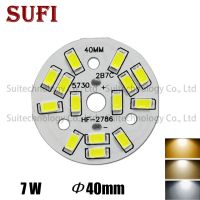 【New-store】 vilru3 บอร์ด SMD แผงโคมไฟ Led ความสว่าง7W ชิปหลอดไฟ LED SMD5730 40มม. 10ชิ้นสำหรับเพดานพร้อมไฟ LED