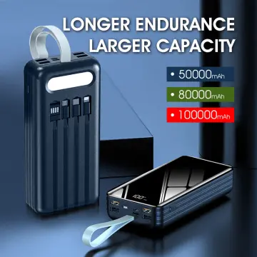 100000mAh Portable Camping Power Bank With 80000mAh Capacity, 4