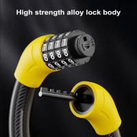 Bike Cable Lock Waterproof Anti-theft Bicycle Lock Universal Safety Mountain Bike Lock Four-digit Password Lock Mtb Bike Lock Locks