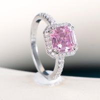 Cellacity Classic 925 Sterling Silver Rings For Women Luxury With Pink Color Topaz Gemstone Wedding Party Dating Jewerly Gift