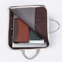 【hot】 File Folder Large Canvas Multifunctional Document Business Briefcase Organizer Stationery