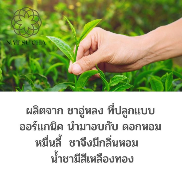 ชาหอมหมื่นลี้-อู่หลงหอมหมื่นลี้-เกรดมาตรฐาน-oolong-tea-organic-ใบชาอู่หลงผสมดอกหอมหมื่นลี้-ขับไขมัน-ชาเพื่อสุขภาพ-loose-leaf-tea-200