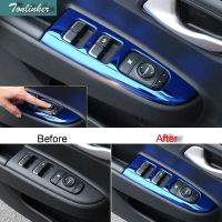 Tonlinker Cover case sticker for KIA K2 RIO 2017 Car styling 4 pcs Stainless steel door windows lift button cover stickers