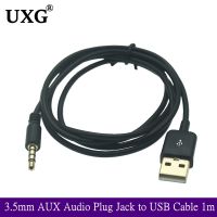 3.5mm AUX Audio Plug Jack to USB 2.0 Male Charge Cable Adapter AUX Cord Data cable 1m 3FT