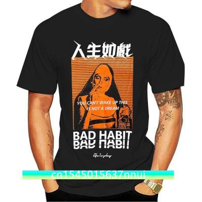 Men Hop T Shirt Smoking Sister Picture Retro Tshirt Tshirt Black Tees