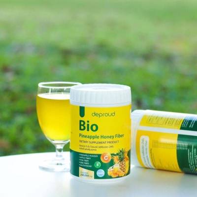 ดีพราวด์ ไบโอ ไฟเบอร์ รสสับปะรด น้ำผึ้ง DEPROUD BIO FIBER Pineapple Honey Flavour ผลิตภัณฑ์เสริมอาหาร ปริมาณ 25000 mg