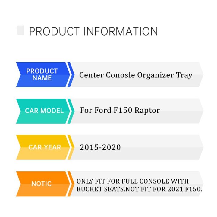 ถ้วยกล่องเก็บของกระเป๋าใส่นามบัตรโทรศัพท์รถยนต์สำหรับ-ford-f150-f-150-raptor-2015-2020คอนโซลกลางรถ