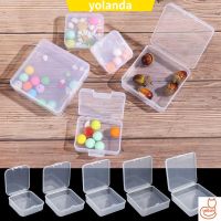 ☆YOLA☆ 5 Sizse Jewelry Beads Container Plastic Small Items Case Transparent Storage Box Sundries Organizer Fishing Tools Accessories Hot Square Packing Boxes