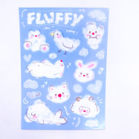 สติกเกอร์กันน้ำลาย Fluffy cloud / Cactas / Sun and Moon / Funny shape [yparallelme]