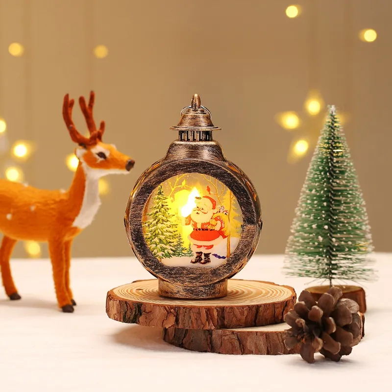 5 Pcs Christmas Decorations LED Candle Lights Portable Ornaments ...