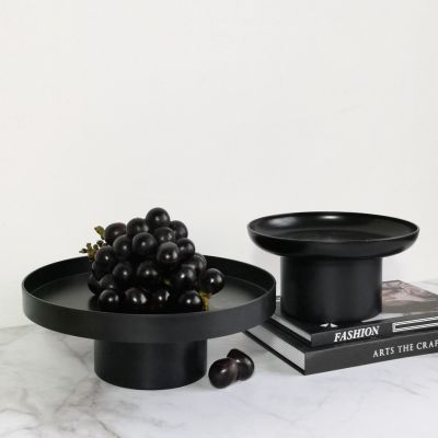 1Pc Solid Round Stand Tray Cake Dessert Fruit Bread Nut Cupcake Holder High Stand Plate Desktop Decor Party Supplier