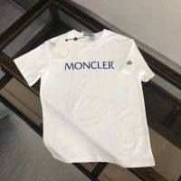 Moncleros3เสื้อยืดคอกลมสไตล์คลาสสิกแขนลายสั้นตัวหนังสือ,เสื้อยืดแฟชั่นเข้าได้กับทุกชุดสำหรับทั้งหญิงและชายฤดูร้อน