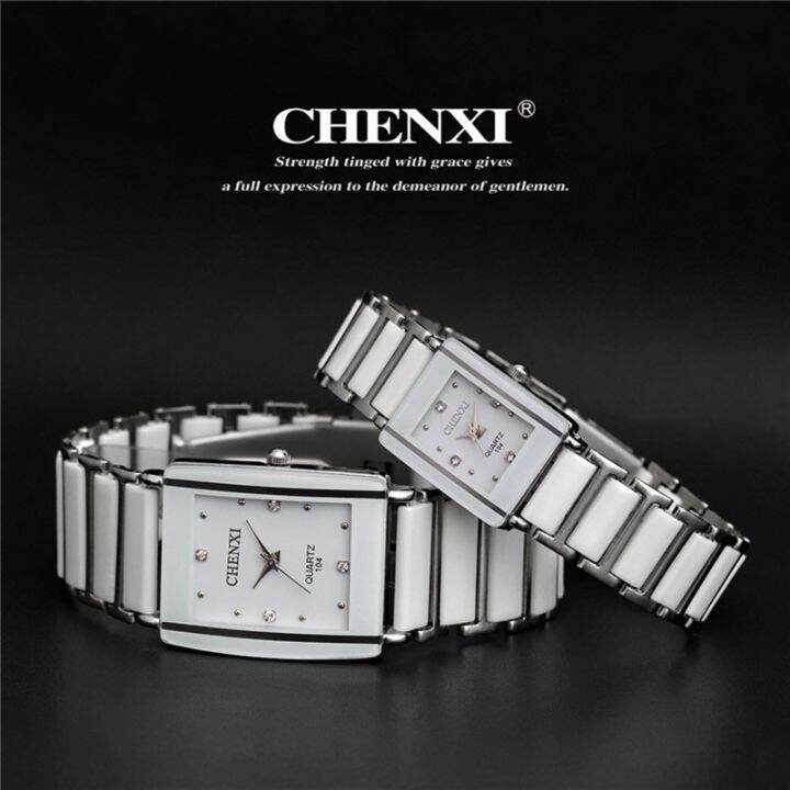 a-decent035-luxurychenxiwomenrhinestonesilver-simpleceramics-braceletcasualwristwatch