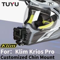 E TUYU Customized CNC Aluminium Klim Krios Pro Helmet Chin Mount For Gopro Max Hero 10 9 Insta360 One RS DJI Yi Camera Essories